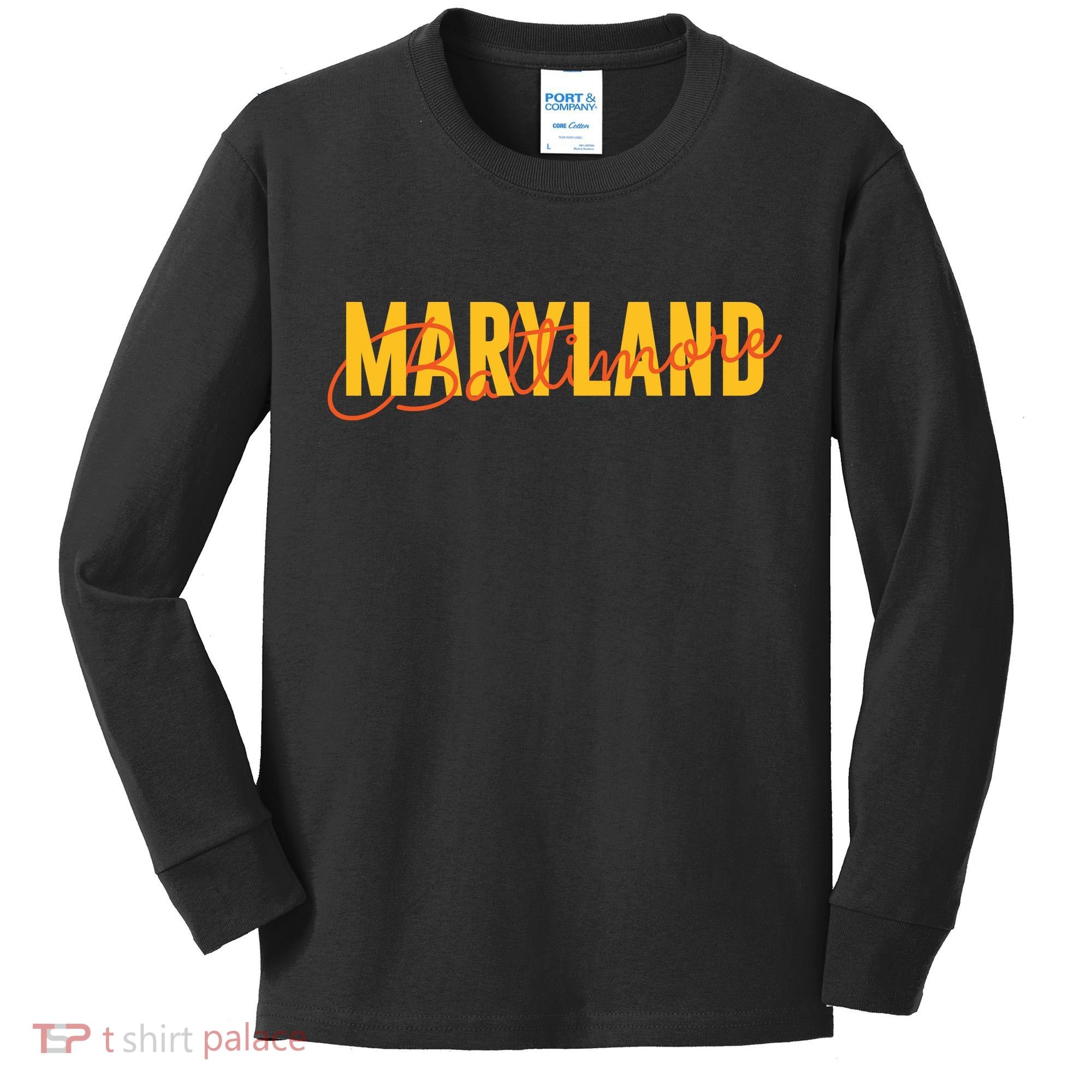 Baltimore Maryland Kids Long Sleeve Shirt