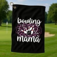 Bowling Mama Bowling Player Mother Of A Bowler Mom Cool Gift Golf Towel thumb 1