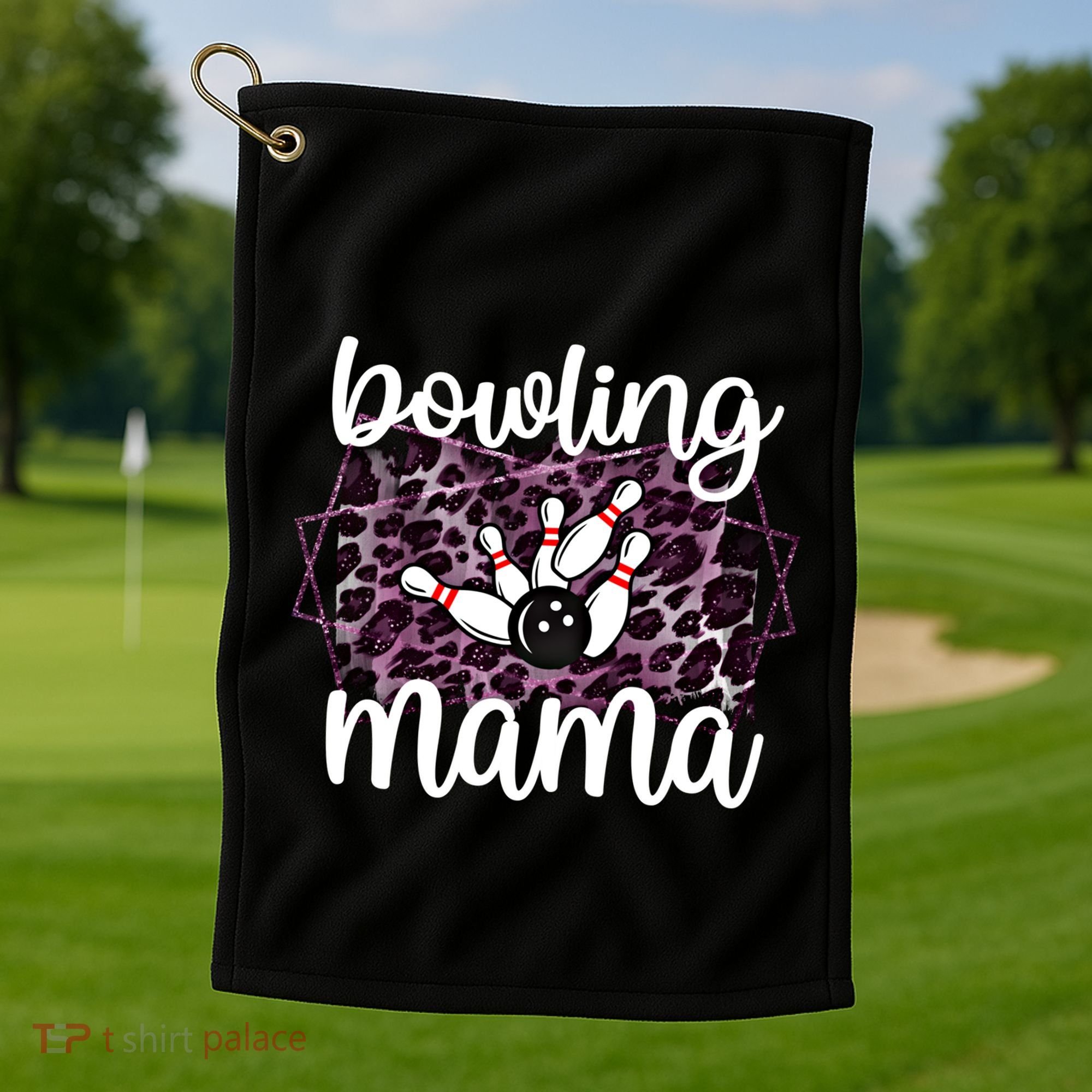 Bowling Mama Bowling Player Mother Of A Bowler Mom Cool Gift Golf Towel