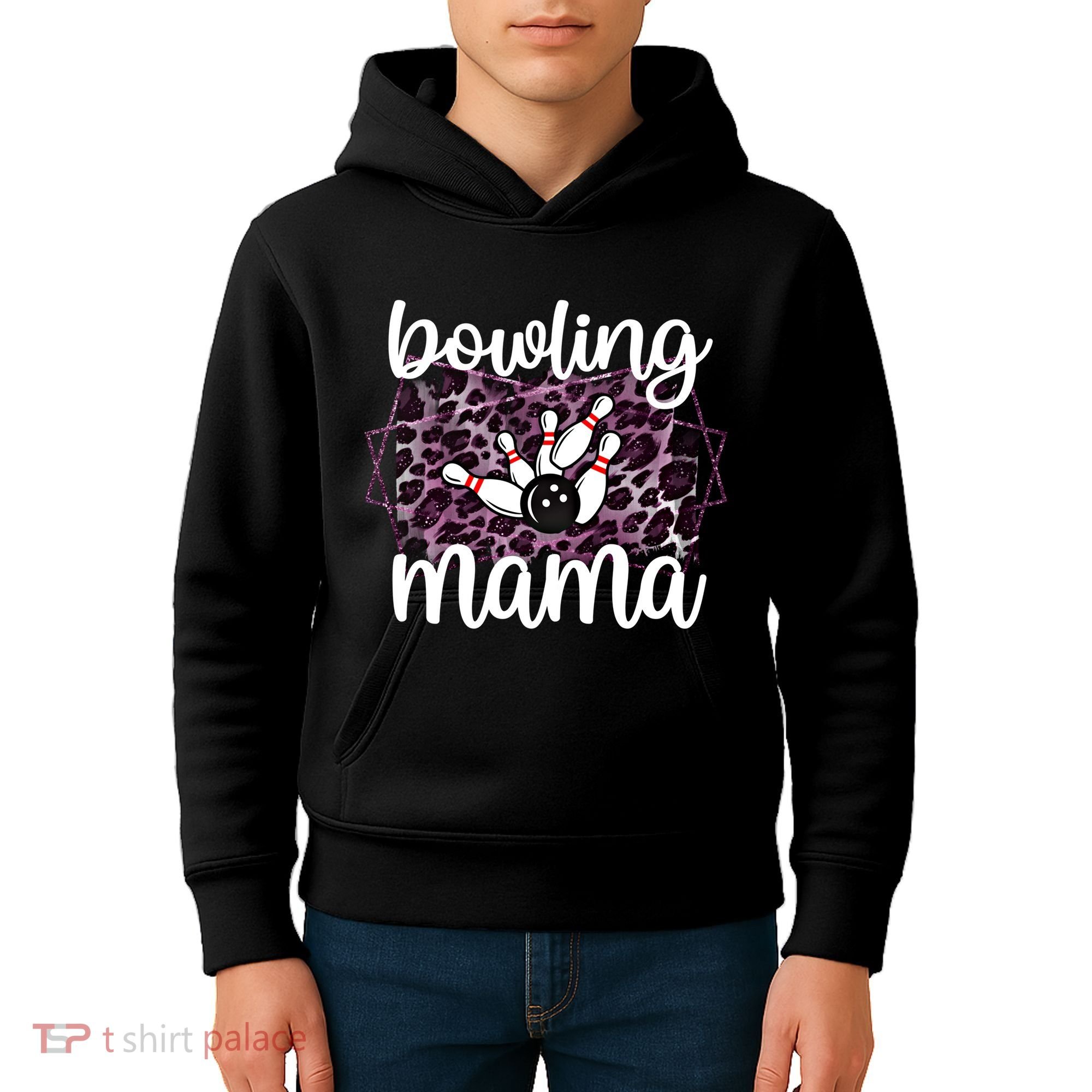 Bowling Mama Bowling Player Mother Of A Bowler Mom Cool Gift Kids Hoodie