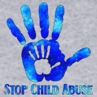 Blue Messy Bun Black  Child Abuse Prevention Awareness Women's Sweatshirt thumb 2