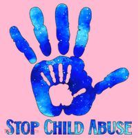 Blue Messy Bun Black  Child Abuse Prevention Awareness Coaster thumb 2