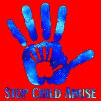 Blue Messy Bun Black  Child Abuse Prevention Awareness Santa Hat thumb 1