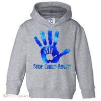 Blue Messy Bun Black  Child Abuse Prevention Awareness Toddler Hoodie thumb 0