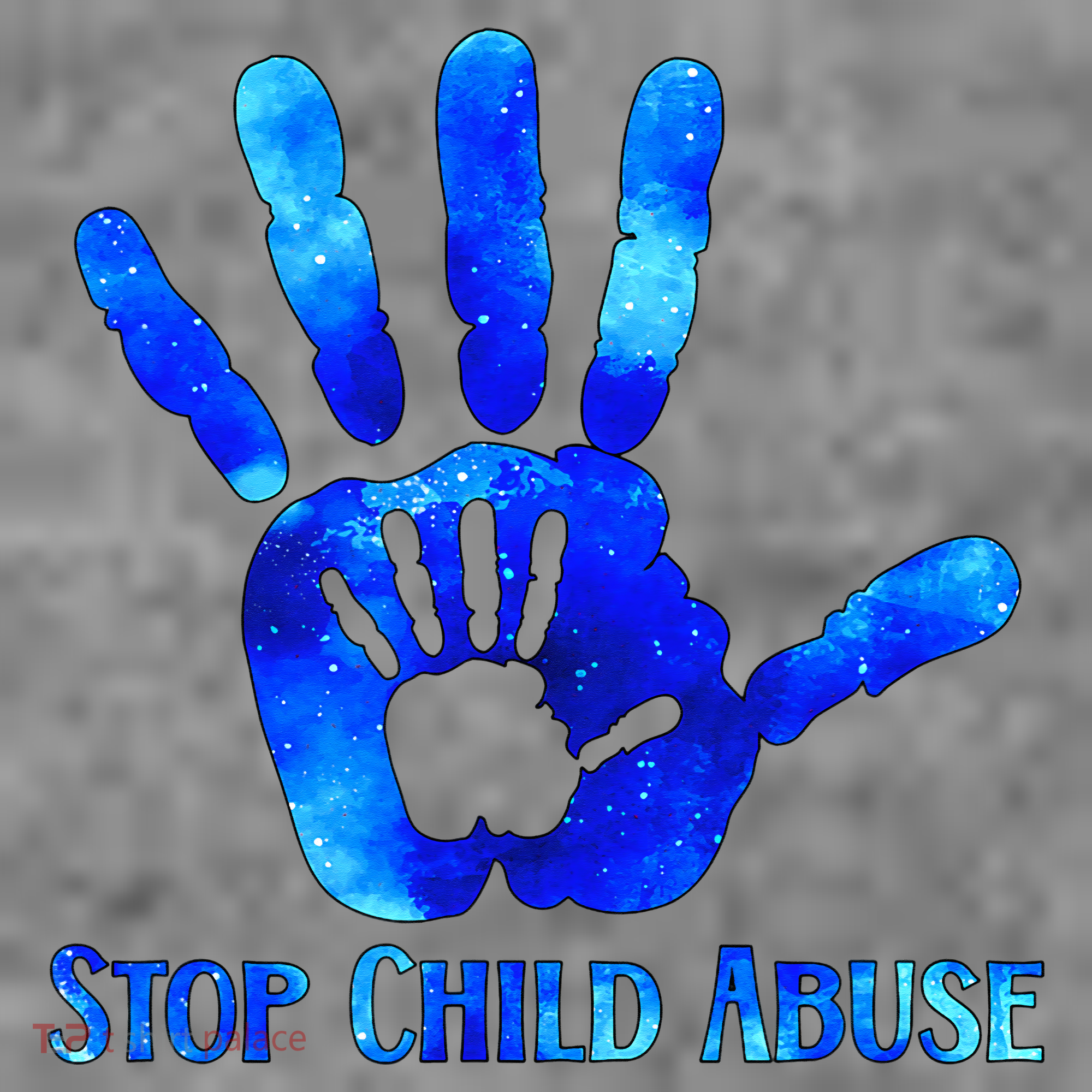 Blue Messy Bun Black  Child Abuse Prevention Awareness Toddler Hoodie