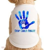 Blue Messy Bun Black  Child Abuse Prevention Awareness Doggie Tank thumb 0