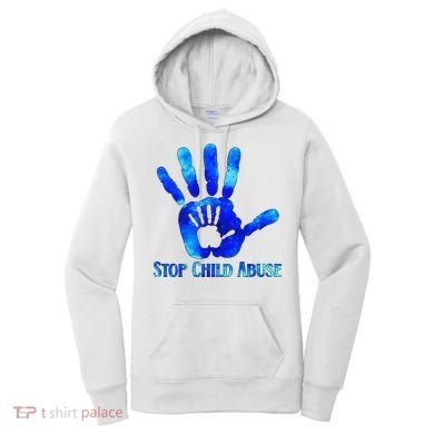 Blue Messy Bun Black  Child Abuse Prevention Awareness Women's Hoodie