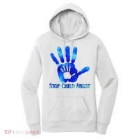 Blue Messy Bun Black  Child Abuse Prevention Awareness Women's Hoodie thumb 0