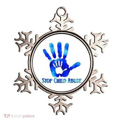 Blue Messy Bun Black  Child Abuse Prevention Awareness Ornament