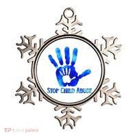 Blue Messy Bun Black  Child Abuse Prevention Awareness Ornament thumb 0