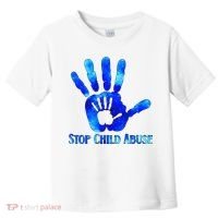 Blue Messy Bun Black  Child Abuse Prevention Awareness Toddler T-Shirt thumb 0