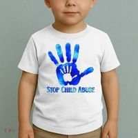 Blue Messy Bun Black  Child Abuse Prevention Awareness Toddler T-Shirt thumb 2