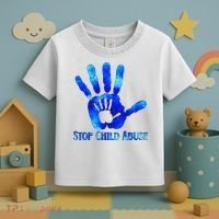 Blue Messy Bun Black  Child Abuse Prevention Awareness Toddler T-Shirt thumb 3
