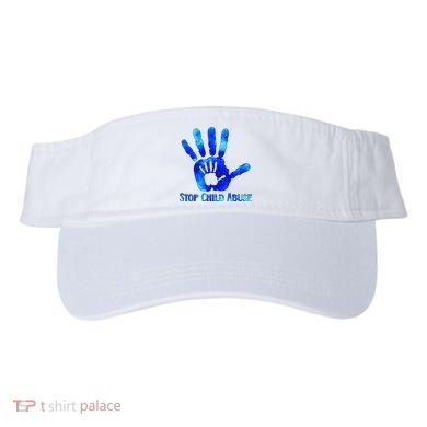 Blue Messy Bun Black  Child Abuse Prevention Awareness Visor