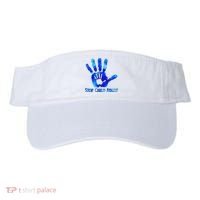 Blue Messy Bun Black  Child Abuse Prevention Awareness Visor thumb 0