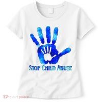 Blue Messy Bun Black  Child Abuse Prevention Awareness Women's T-Shirt thumb 0