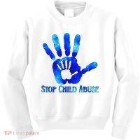 Blue Messy Bun Black  Child Abuse Prevention Awareness Kids Sweatshirt thumb 0