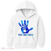 Blue Messy Bun Black  Child Abuse Prevention Awareness Kids Hoodie thumb 0