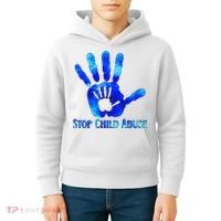 Blue Messy Bun Black  Child Abuse Prevention Awareness Kids Hoodie thumb 4