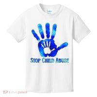 Blue Messy Bun Black  Child Abuse Prevention Awareness Kids T-Shirt thumb 0