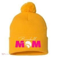 Baseball Mom Pom Pom 12in Knit Beanie thumb 0