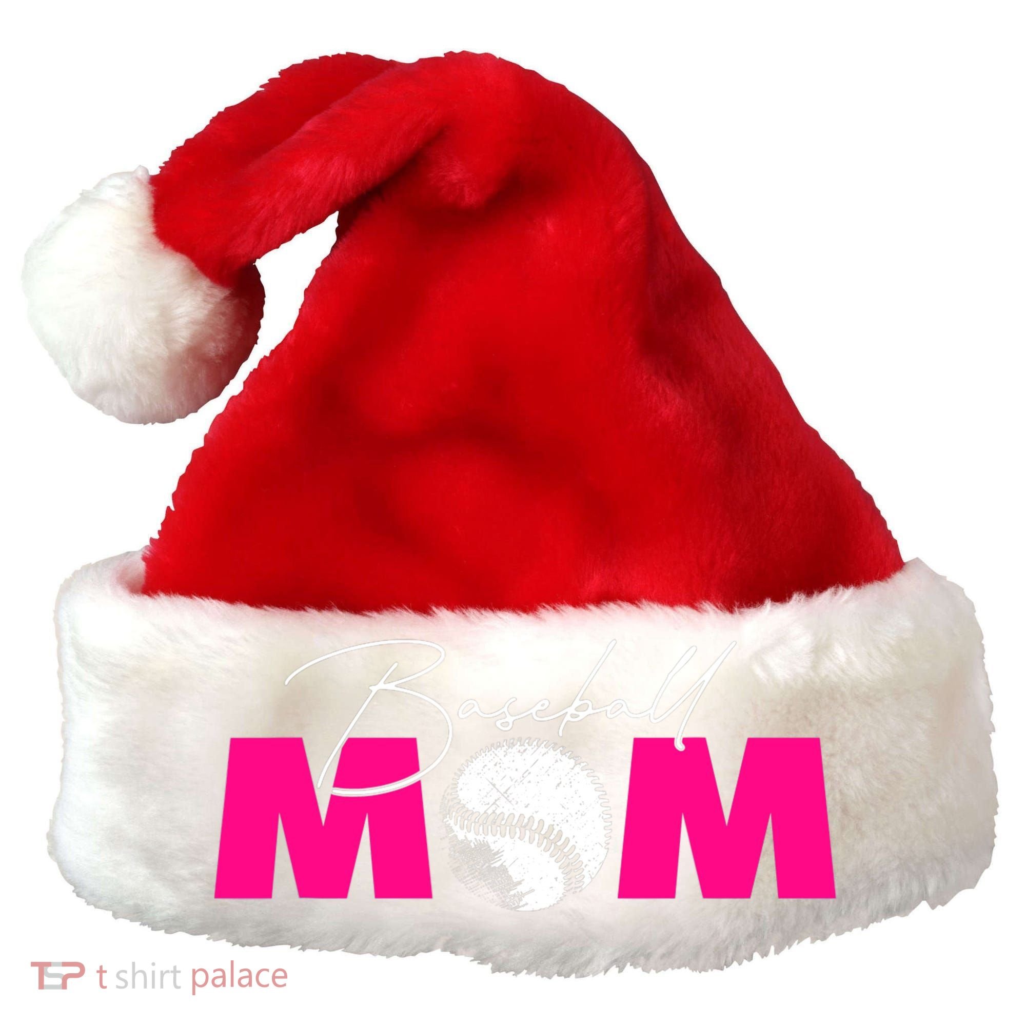 Baseball Mom Santa Hat