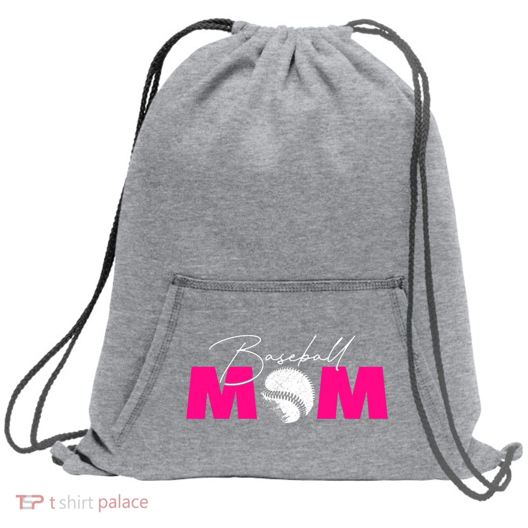 Baseball Mom Sweatshirt Cinch Pack Bag