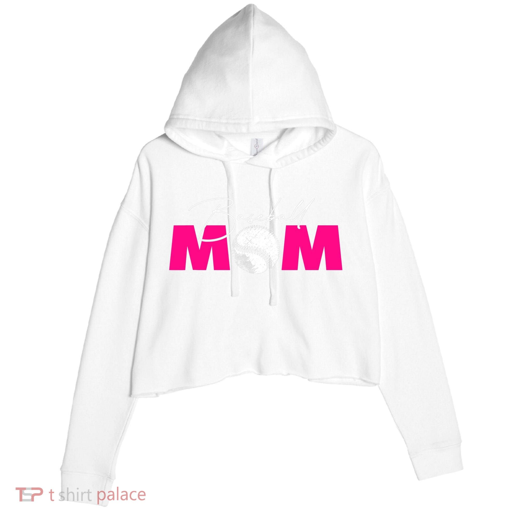 Baseball Mom Crop Fleece Hoodie