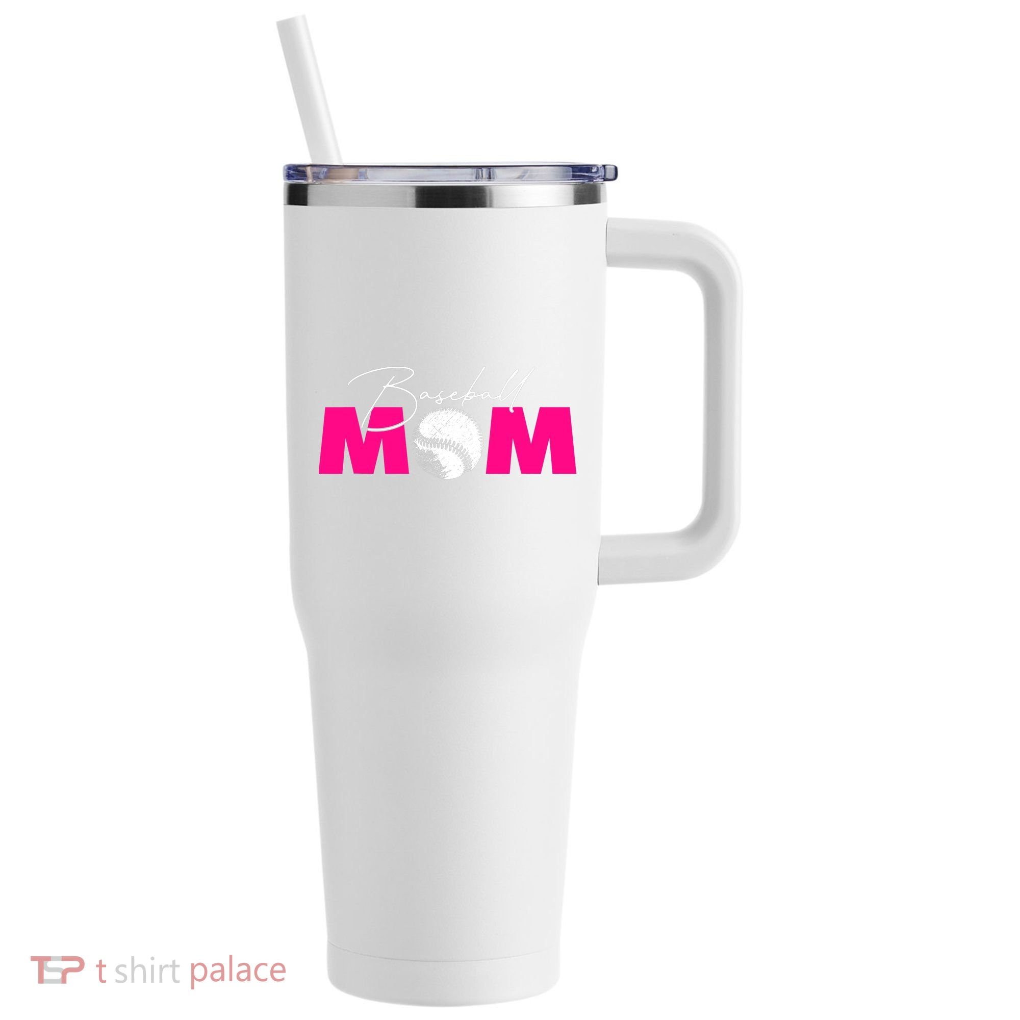 Baseball Mom 40oz Vacuum Insulated Stainless Steel Travel Tumbler