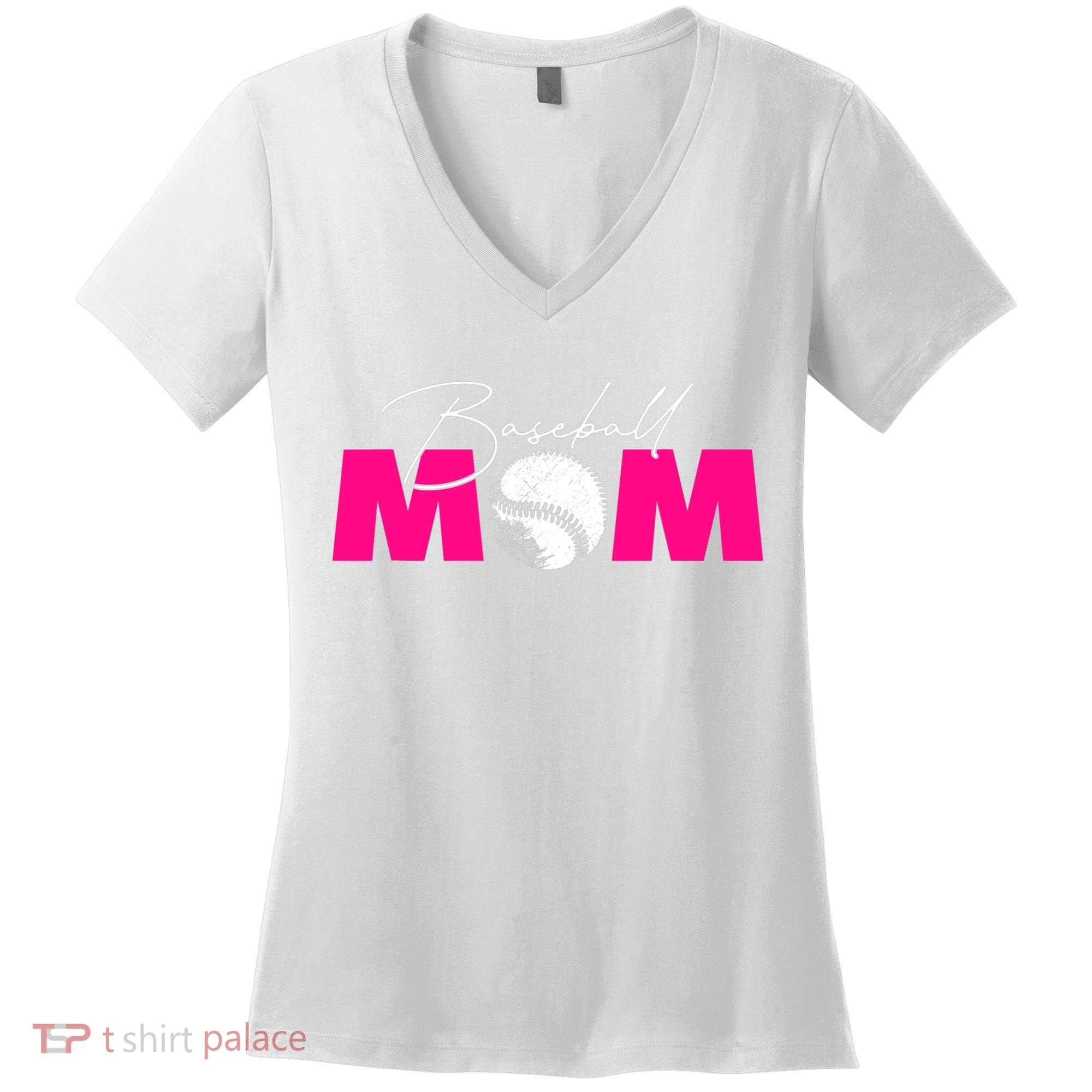 Baseball Mom Women's V-Neck T-Shirt