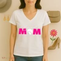 Baseball Mom Women's V-Neck T-Shirt thumb 3