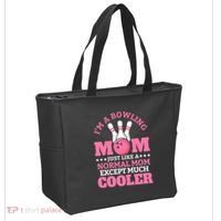 Bowling Mom Bowler Funny Gift Bowling Team Novelty Gift Tote Bag thumb 2
