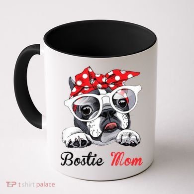 Bostie Mom Boston Terrier Dogs Lovers Funny Coffee Mug