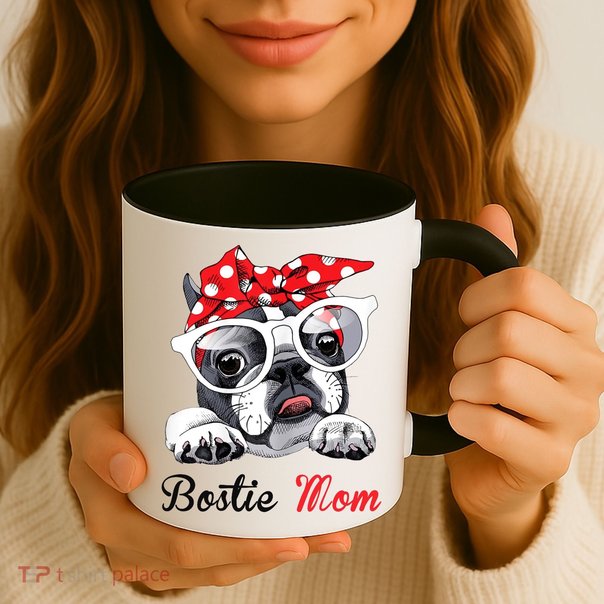 Bostie Mom Boston Terrier Dogs Lovers Funny Coffee Mug