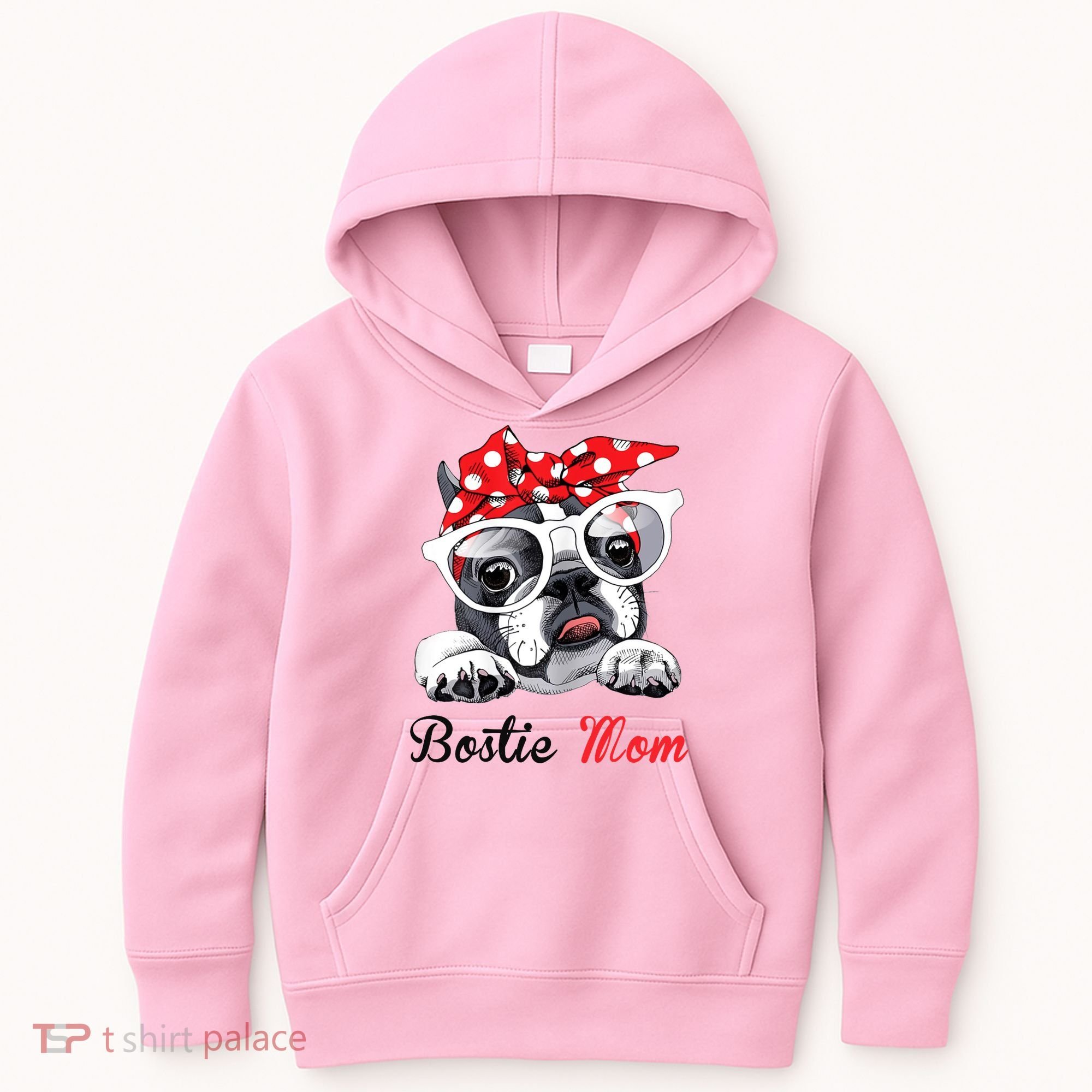 Bostie Mom Boston Terrier Dogs Lovers Funny Kids Hoodie