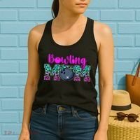 Bowling Mom Bowling Mama Of A Bowler Mother Funny Gift Women's Tank Top thumb 2