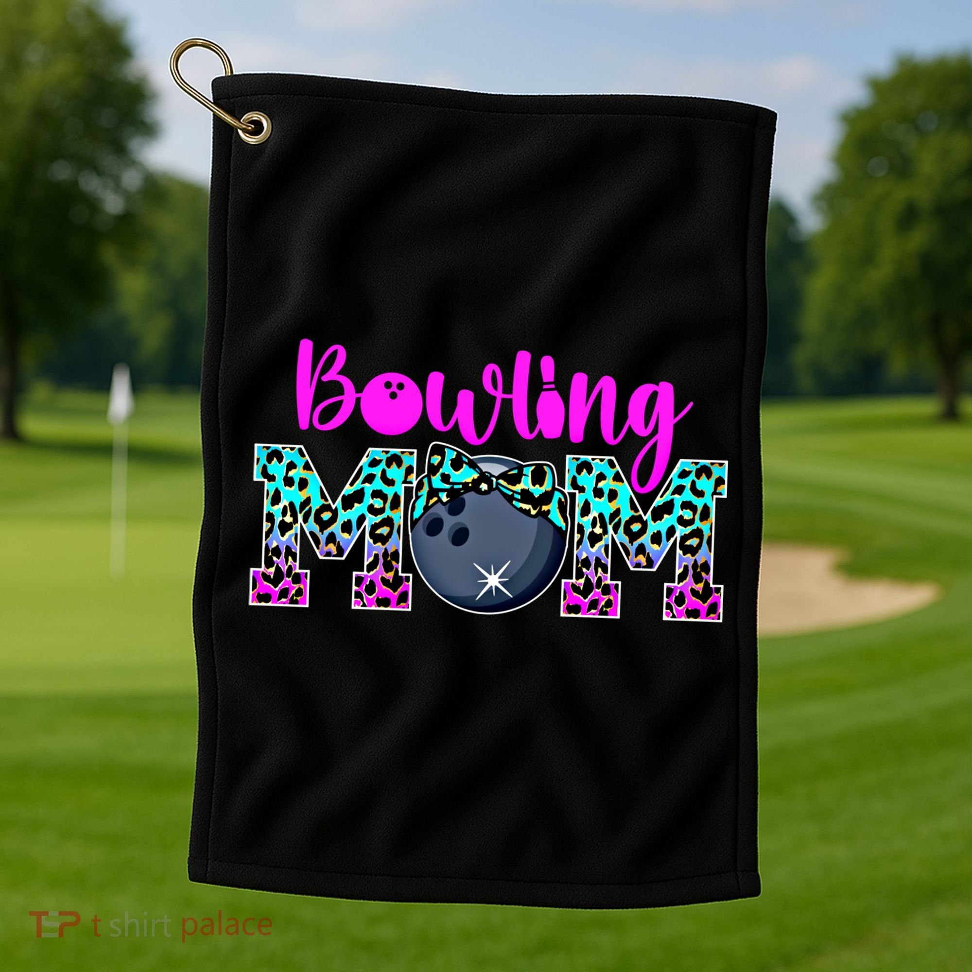 Bowling Mom Bowling Mama Of A Bowler Mother Funny Gift Golf Towel