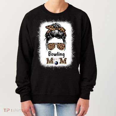 Bowling Mom Bleached Leopard Cheetah Print Mama Funny Cool Gift Women's Sweatshirt