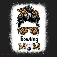 Bowling Mom Bleached Leopard Cheetah Print Mama Funny Cool Gift Women's Sweatshirt thumb 2