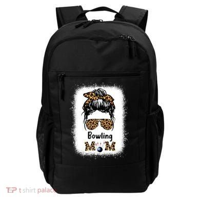 Bowling Mom Bleached Leopard Cheetah Print Mama Funny Cool Gift Backpack