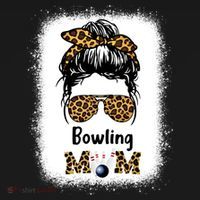 Bowling Mom Bleached Leopard Cheetah Print Mama Funny Cool Gift Backpack thumb 2