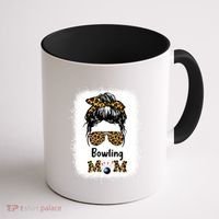 Bowling Mom Bleached Leopard Cheetah Print Mama Funny Cool Gift Coffee Mug thumb 1