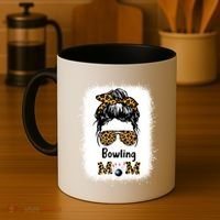 Bowling Mom Bleached Leopard Cheetah Print Mama Funny Cool Gift Coffee Mug thumb 4