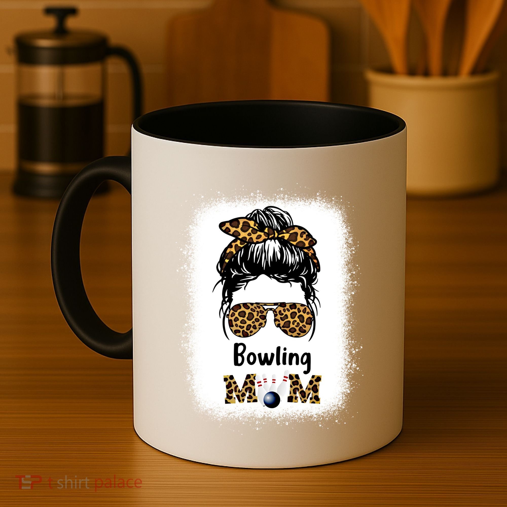 Bowling Mom Bleached Leopard Cheetah Print Mama Funny Cool Gift Coffee Mug
