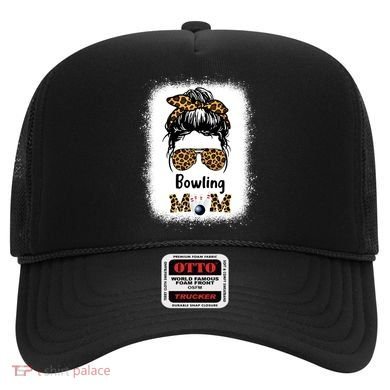 Bowling Mom Bleached Leopard Cheetah Print Mama Funny Cool Gift Hat