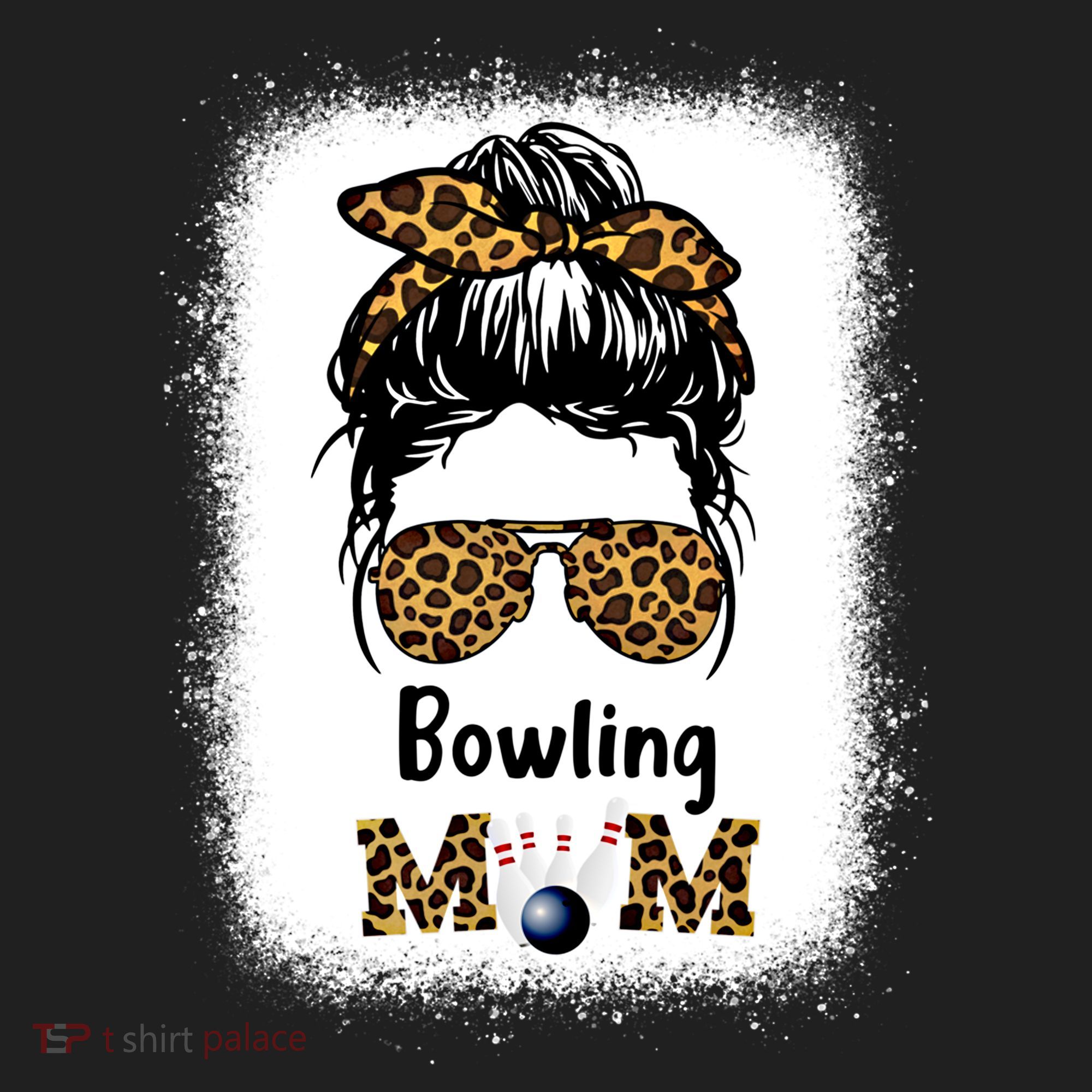 Bowling Mom Bleached Leopard Cheetah Print Mama Funny Cool Gift Hat