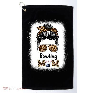 Bowling Mom Bleached Leopard Cheetah Print Mama Funny Cool Gift Golf Towel