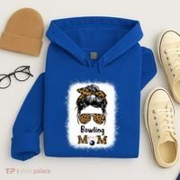 Bowling Mom Bleached Leopard Cheetah Print Mama Funny Cool Gift Hoodie thumb 4