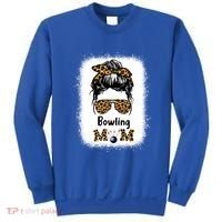 Bowling Mom Bleached Leopard Cheetah Print Mama Funny Cool Gift Sweatshirt thumb 0
