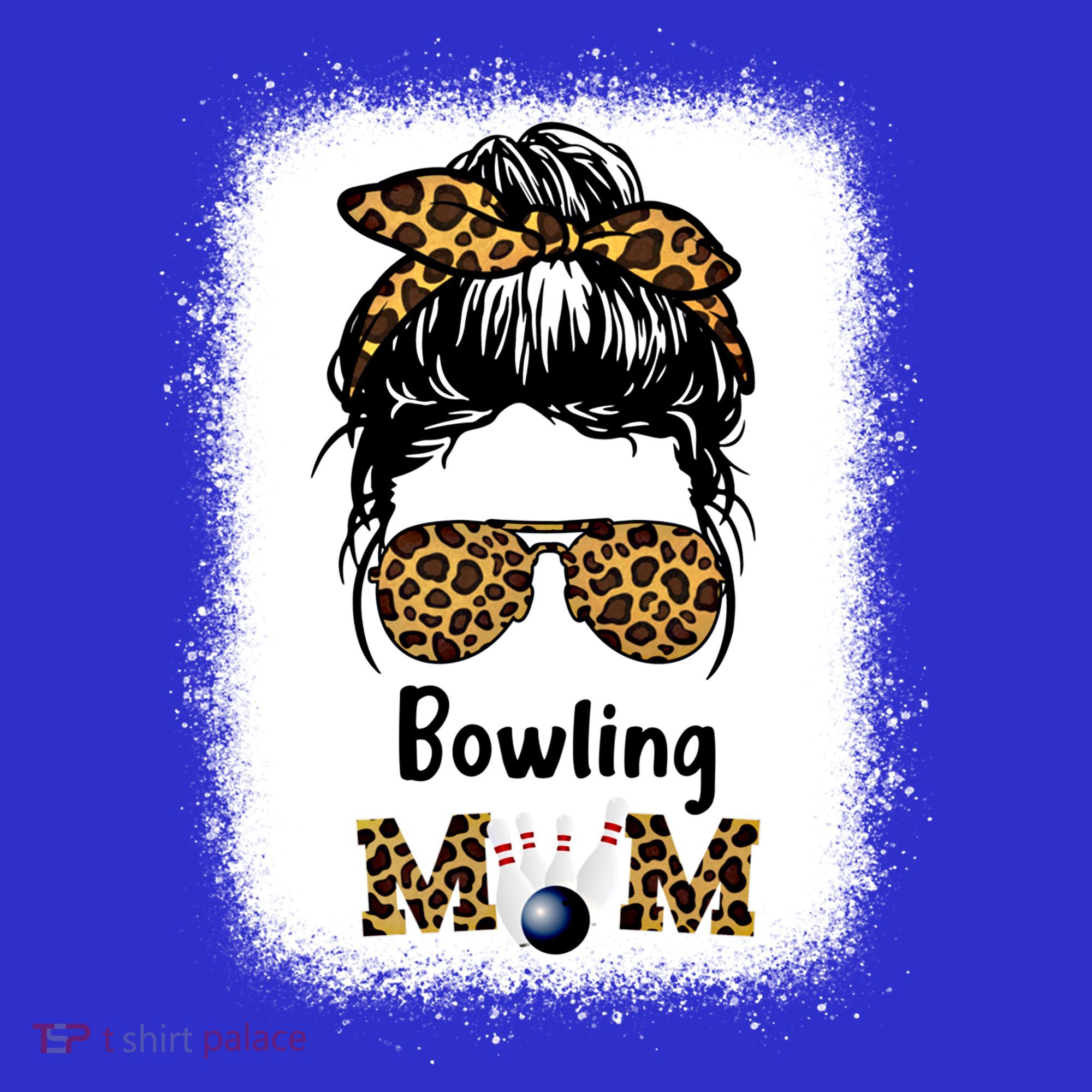 Bowling Mom Bleached Leopard Cheetah Print Mama Funny Cool Gift Sweatshirt